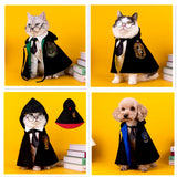 Cat Halloween Costume Pet Cape Decoration Magic Academy Cosplay Clothes