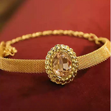 Moonlit Waves - Regal Gold & Gemstone Cat Collar