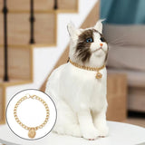 Golden Hollow Pendant Bell Cat Necklace Retro Classic Collar Jewelry