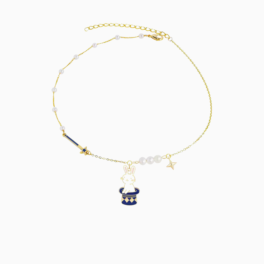 Magic Hat Bunny Short Necklace Choker for Women