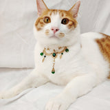 Luminous Lagoon - Gem & Pearl Cat Necklace