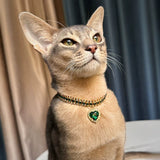 Golden Dawn - Crystal Gold Cat Necklace