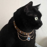 Crystal Cove - Antique Jewel Gemstone Cat Collar Choker