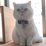 Pearl Cat Bow Tie Collar with Safety Buckle