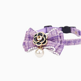 Pearl Cat Bow Tie Collar with Safety Buckle