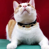 Oriental Jewelry - Velvet Jade Pearl Cat Necklace