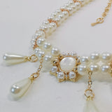 Ocean Drops - Pearls Water Drop Cat Necklace