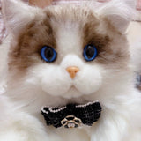 Pearl Cat Bow Tie Collar with Safety Buckle