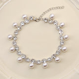 Dance of the Waves - Diamond Pearl Collar Cat Necklace Cute