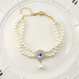 Seabreeze Jewel - Cat Pearl Collar Necklace Jewelry Diamond Pendant Fashion Luxury