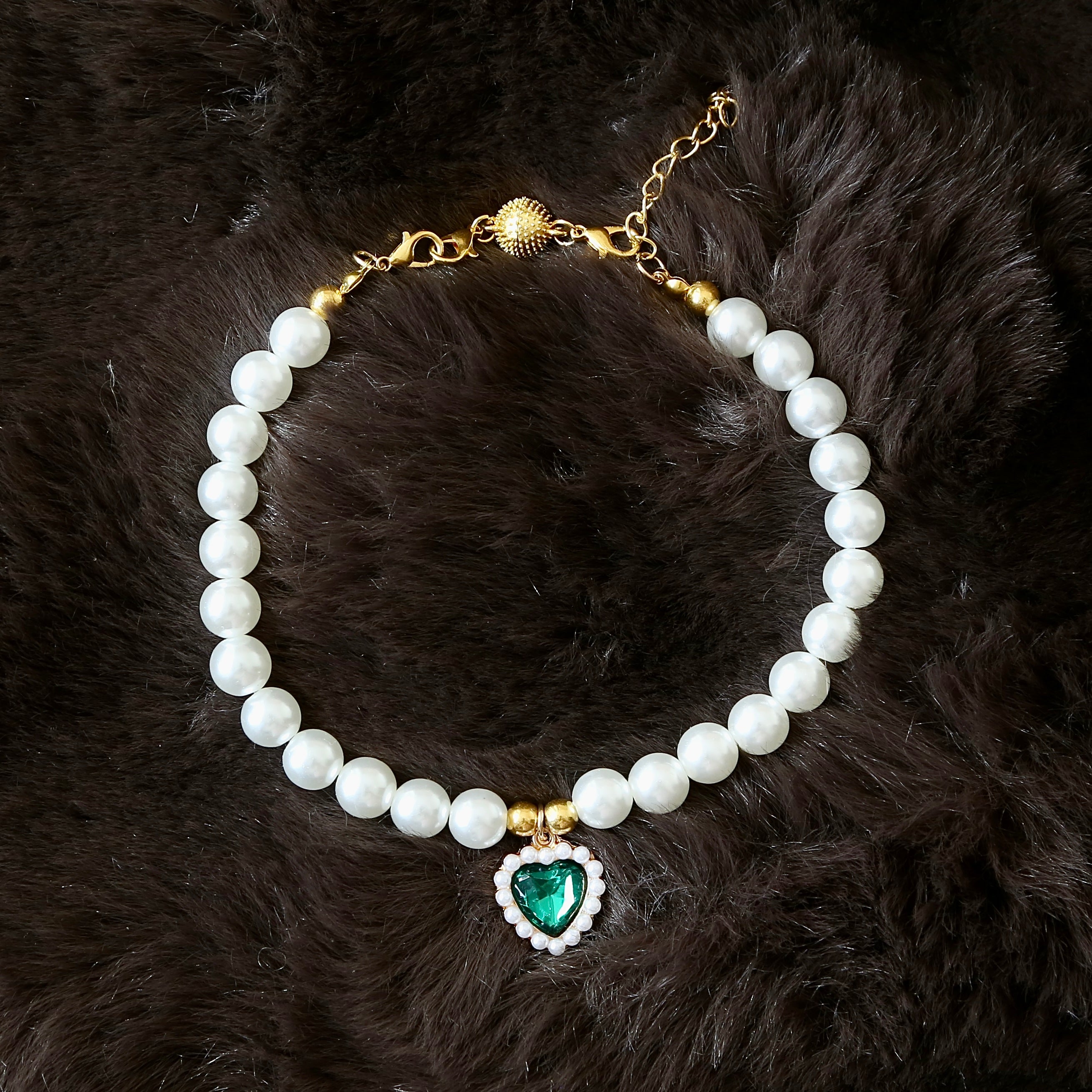 Luxury Pearl Cat Collar Crystal Necklace