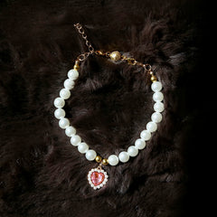 Luxury Pearl Cat Collar Crystal Necklace