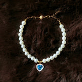 Luxury Pearl Cat Collar Crystal Necklace