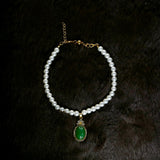 Oceanic Dreamstone - Pearl Jade Cat Necklace